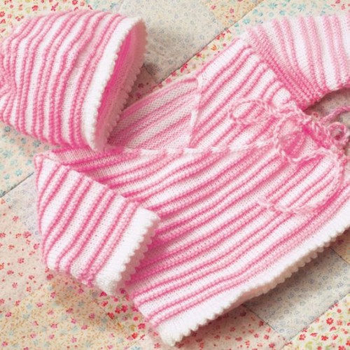 Beautiful Skills Crochet Knitting Quilting Baby Wrap Jacket & Hat