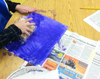 Bubble Wrap Painting (Brick by Brick)