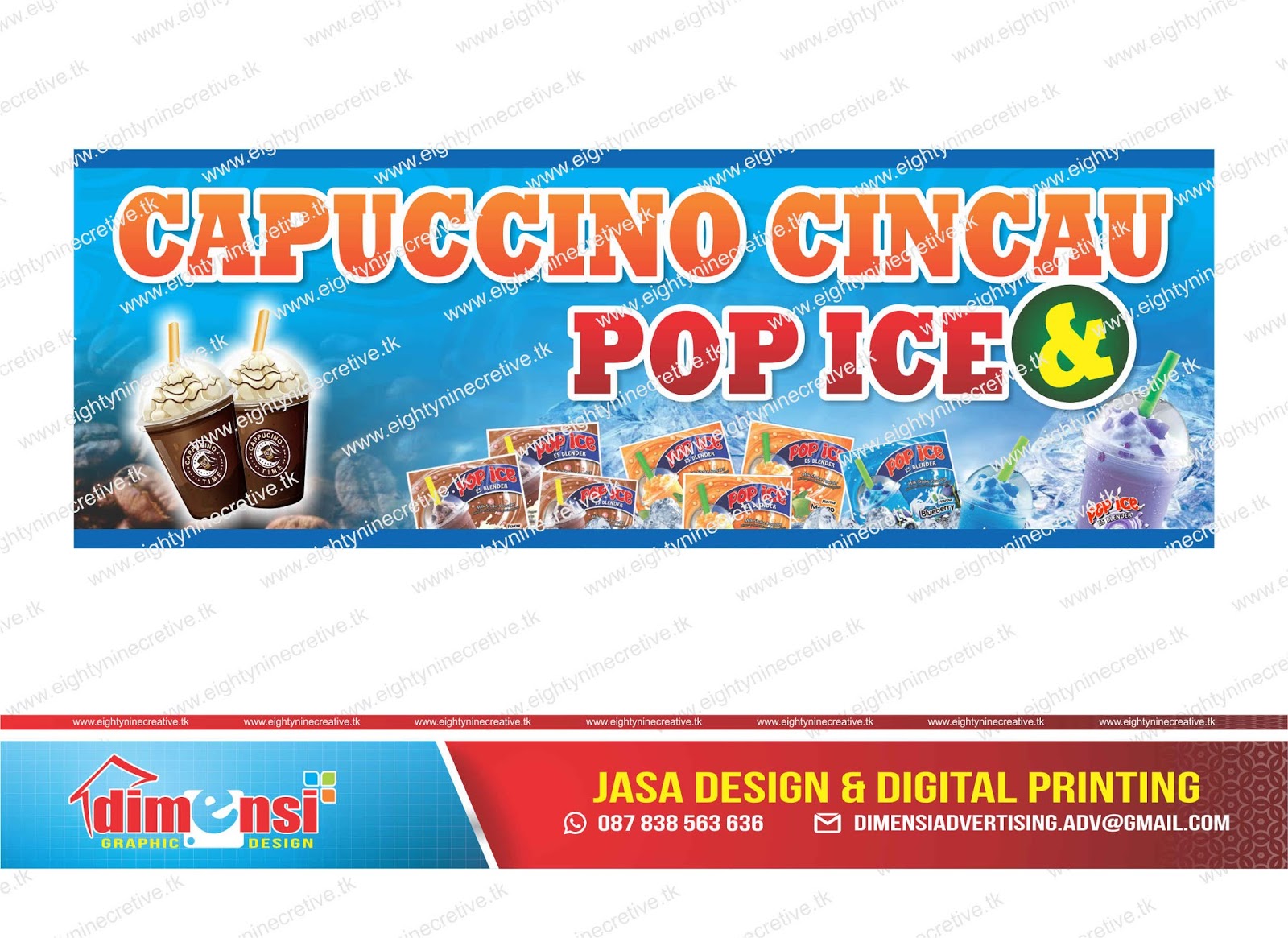 Spanduk Sosis Bakar Dan Pop Ice desain spanduk keren