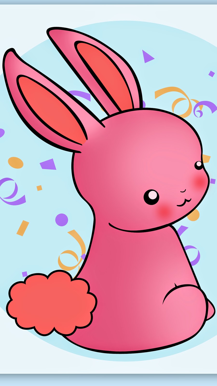 Cute Cartoon Rabbit iPhone HD Wallpaper