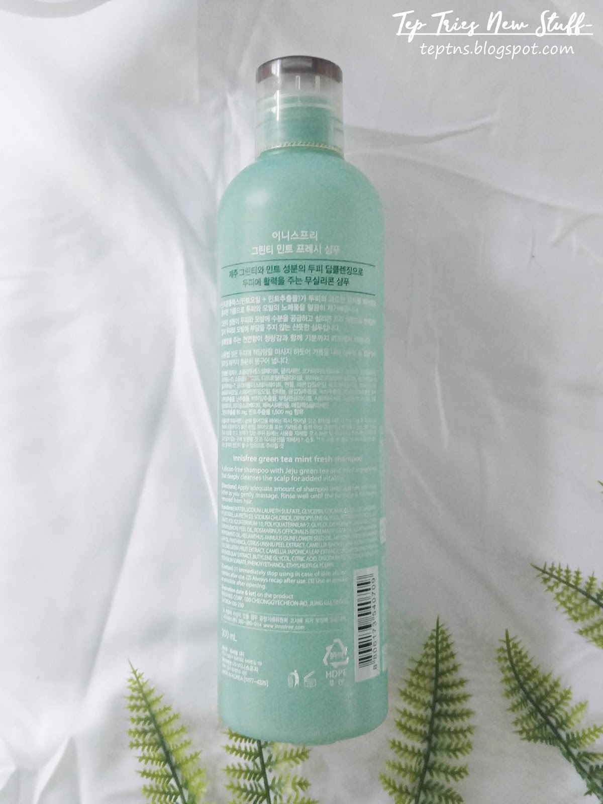 Innisfree Green Tea Mint Fresh Shampoo Review Tep Tries New Stuff