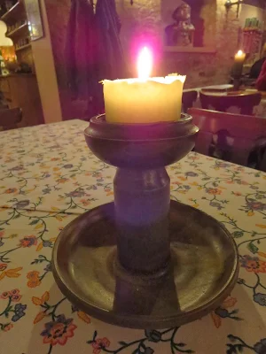 Candle in a wine bar in Speyer, Germany