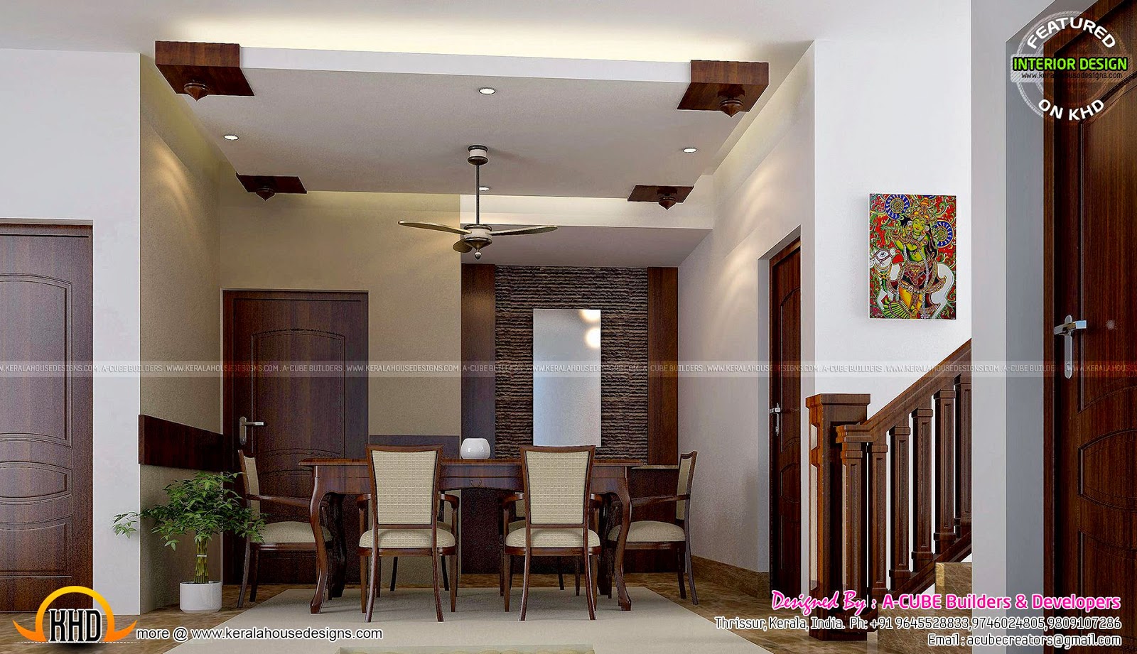 Interior Living And Dining Kerala Home Design And Floor