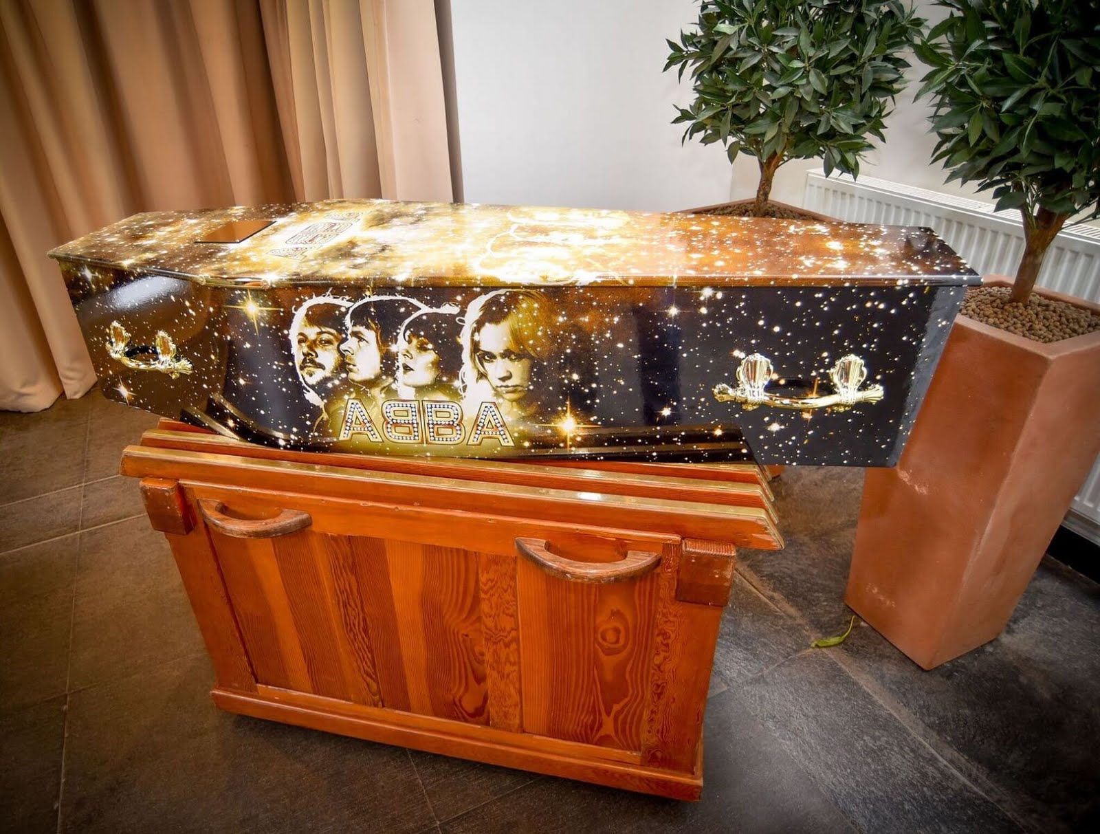 Even ABBA has a casket