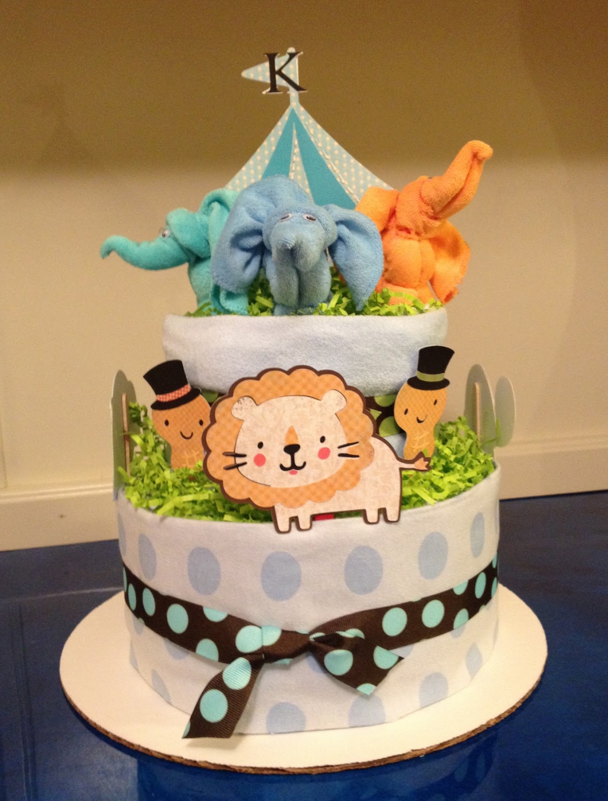  Marilyn's Crafts Under the Big Top Elephant Diaper Cake