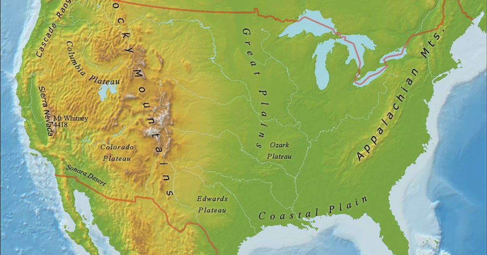 Usa Map Of Mountain Ranges - Map