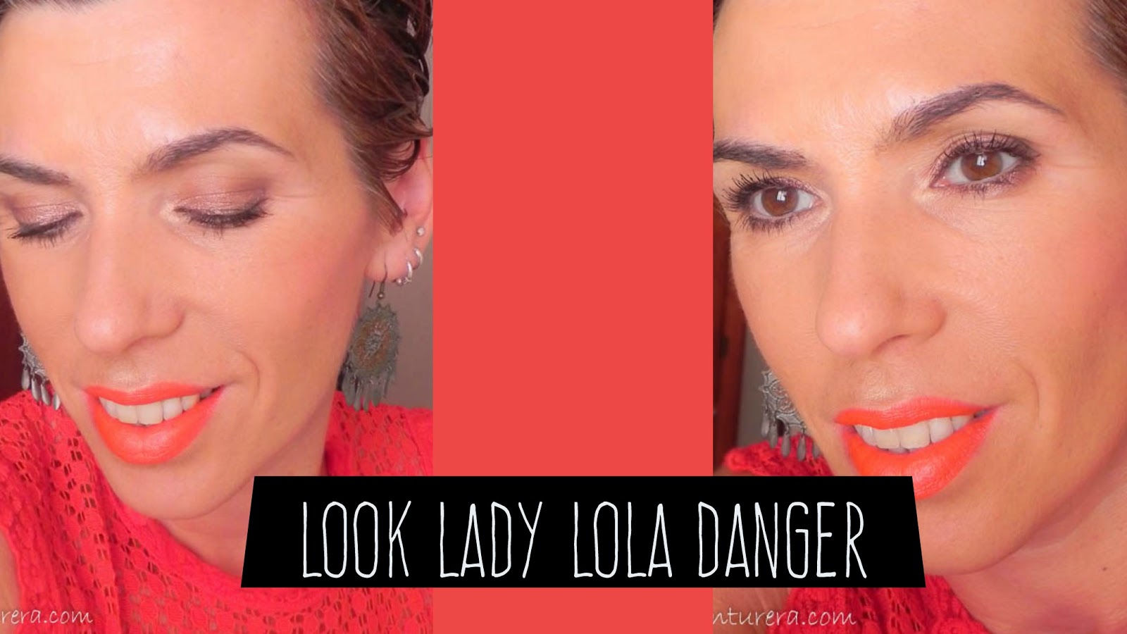 LAPINTURERA - Blog de bienestar emocional, psicología y mucho más.:  Maquillaje de día con labios rojos: Lady Lola Danger + propuesta de moda.
