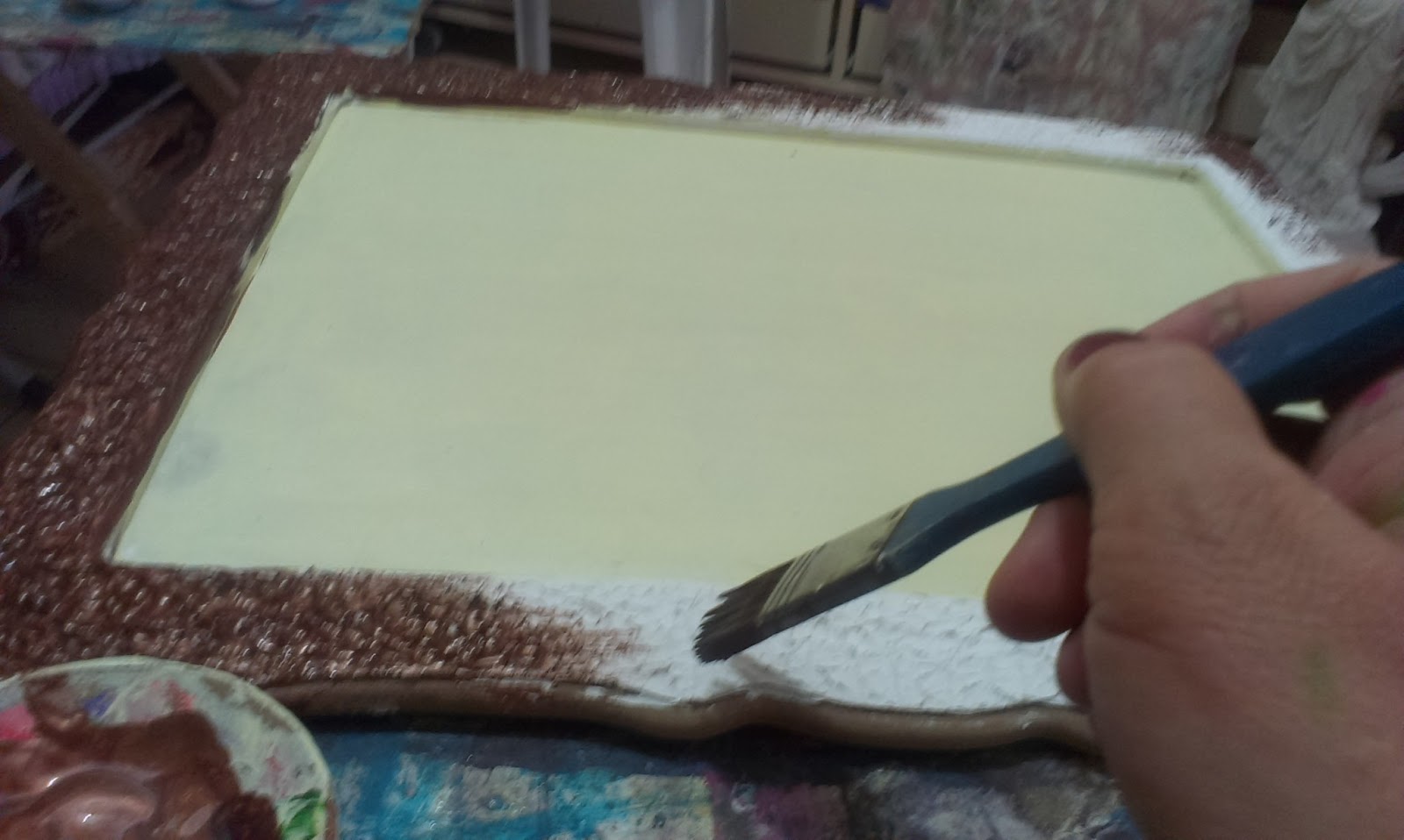 AHŞAP BOYAMA,DİKİŞ,ÖRGÜ VE SANATA DAİR HERŞEY RÖLYEF PASTA TEKNİĞİ İLE