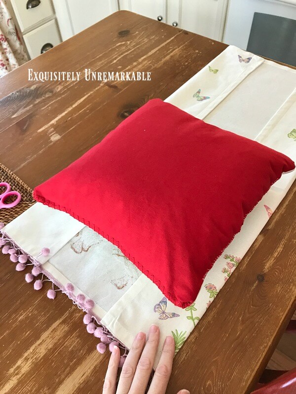 DIY Dish Towel Pillow Cover Exquisitely Unremarkable