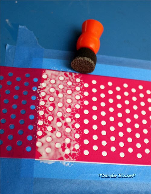 Condo Blues Sawdust Valentines with Mod Podge Stencils