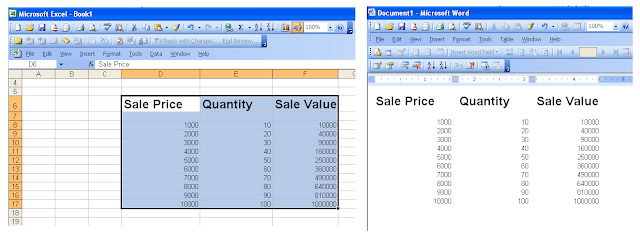 Easily Copy Excel Table into Word Table | Accounting Education