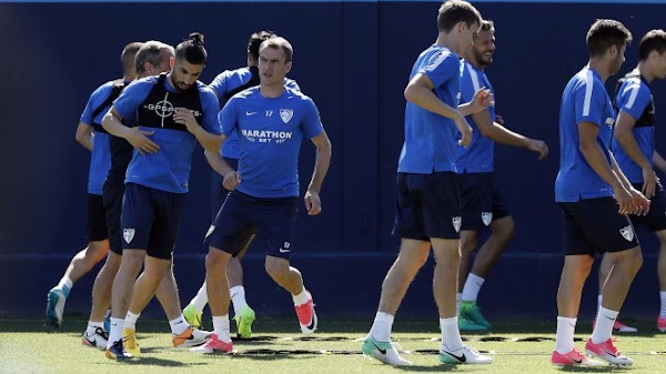 Málaga, entrenamiento con varios jugadores del filial