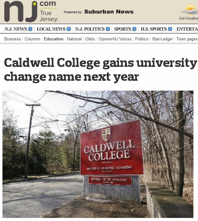 College History Garden Caldwell College Gains University Status (NJ)
