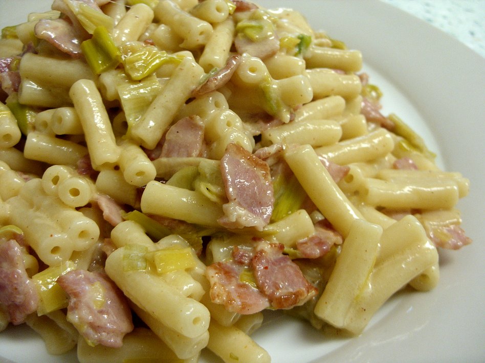 Jenny Eatwell's Rhubarb & Ginger Bacon & Leek Pasta our very