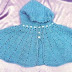 Poncho ou capa de crochê com capuz para bebês - Receita 