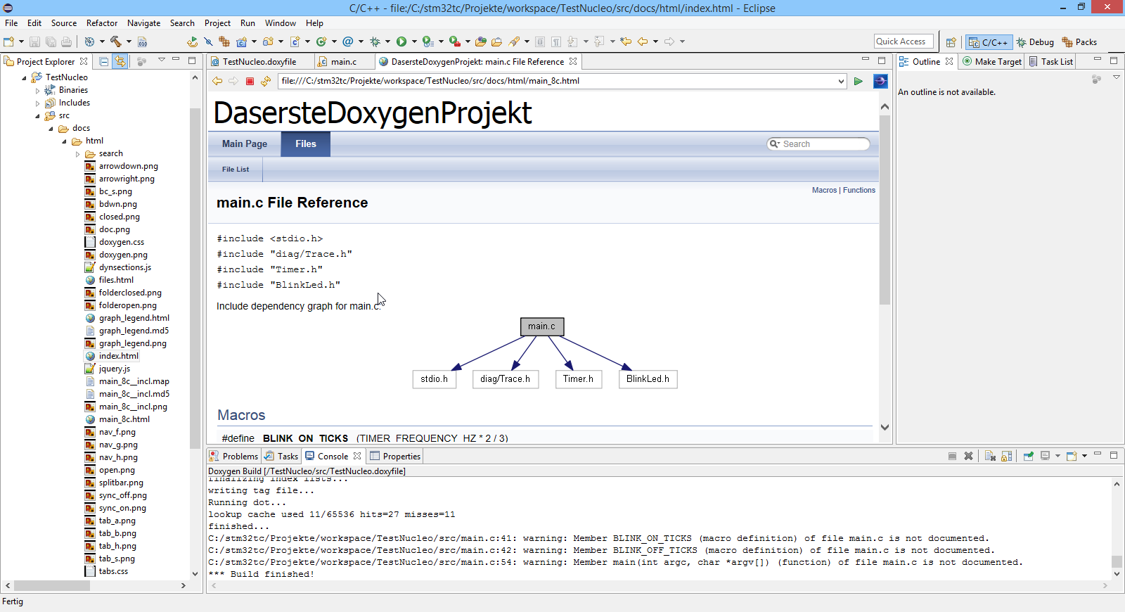 embedded: Codedokumentation mit doxygen und eclox