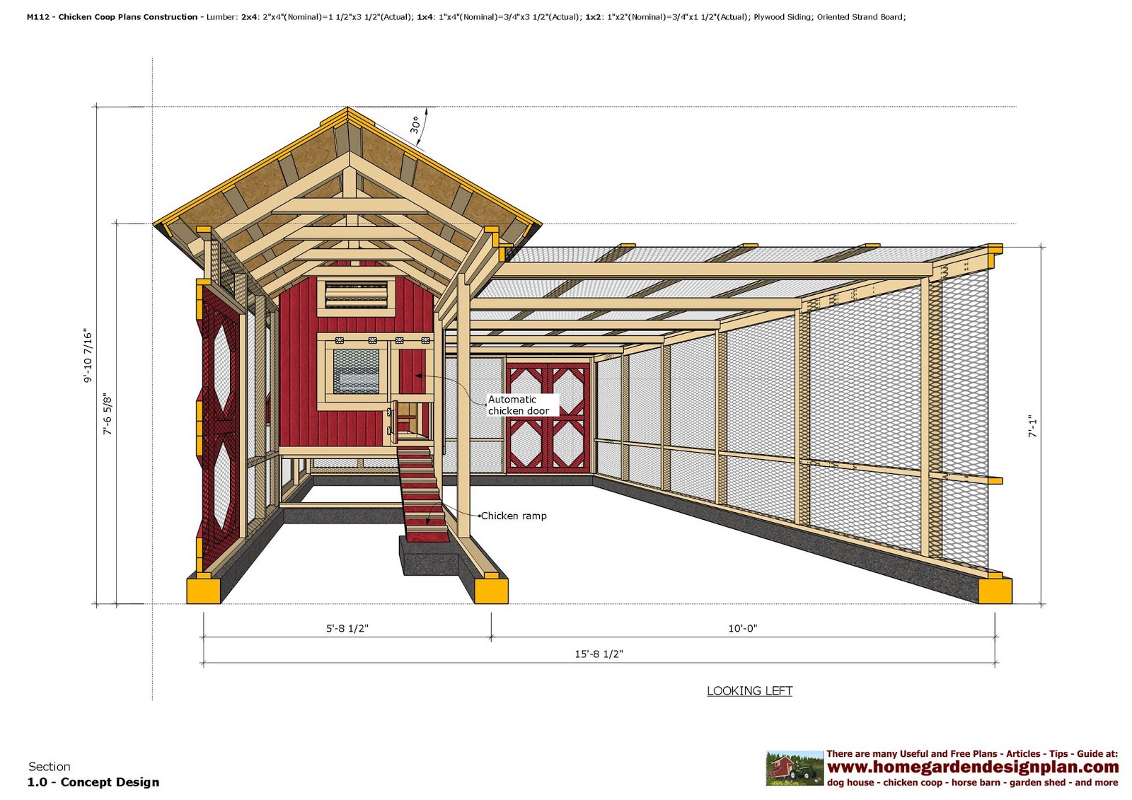 home garden plans M112 Chicken Coop Plans Construction Roll Out