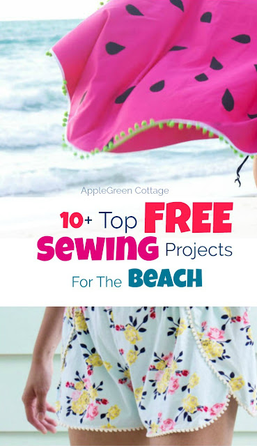10+ free summer sewing projects for the beach or pool to sew this summer. These free sewing patterns and tutorials are all great beginner sewing projects. Check them out!