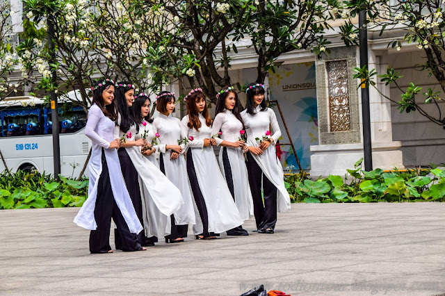 Fotosession in landestypischer Kleidung in Saigon
