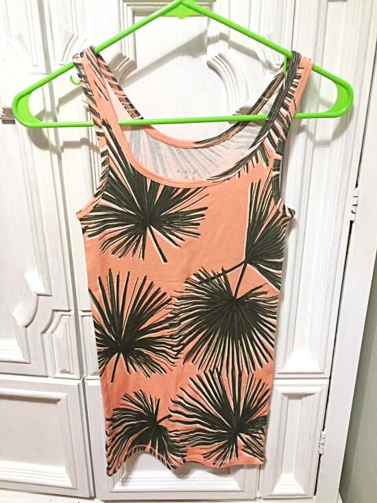 Target A New Day palm print tank top Target A New Day palm print tank top