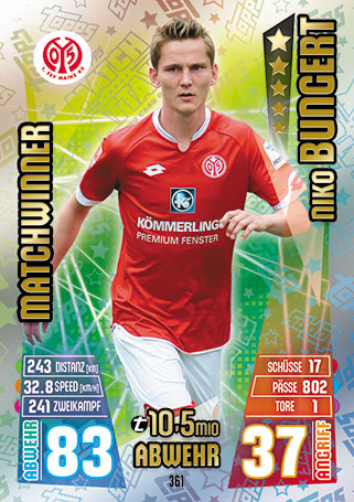 Trikots 1 Topps Bundesliga 2015/16 Sticker 271 FSV Mainz 05 