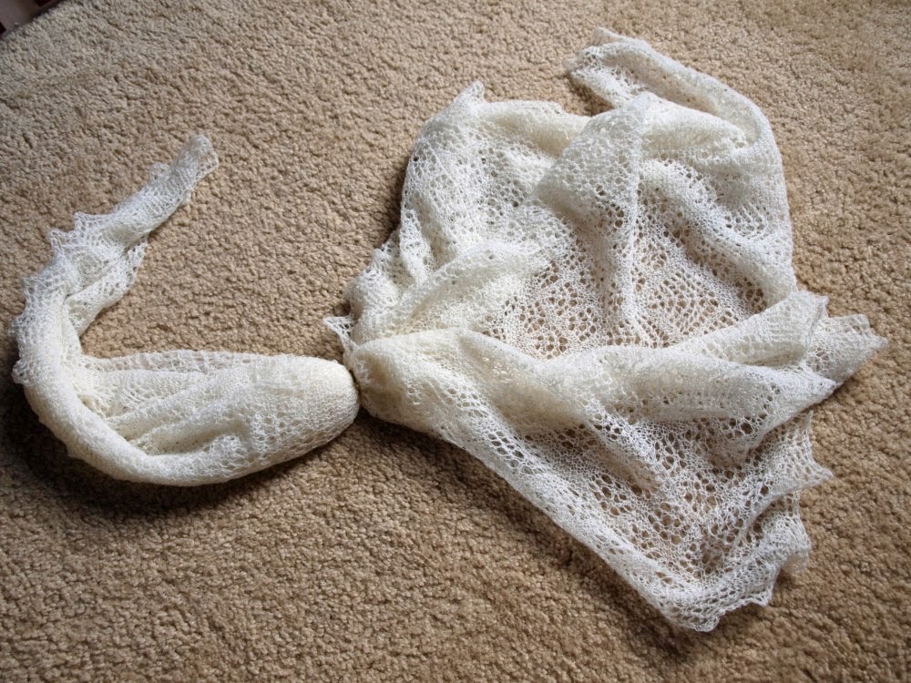 Gertie's makes and bakes Wedding ring shawl