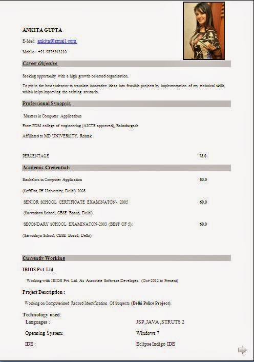 resume examples free download