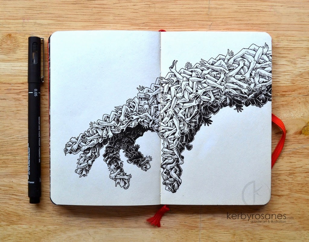 01-Handmade-Kerby-Rosanes-Detailed-Moleskine-Doodles-Illustrations-and-Drawings-www-designstack-co
