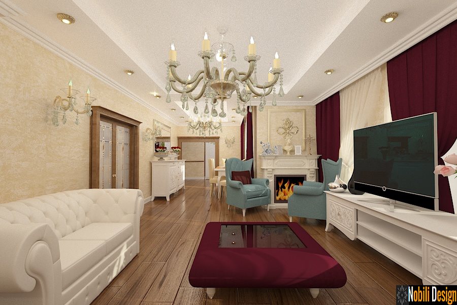 Design interior-Amenajari interioare-Bucuresti-Mobila clasica de lux living dining Italia