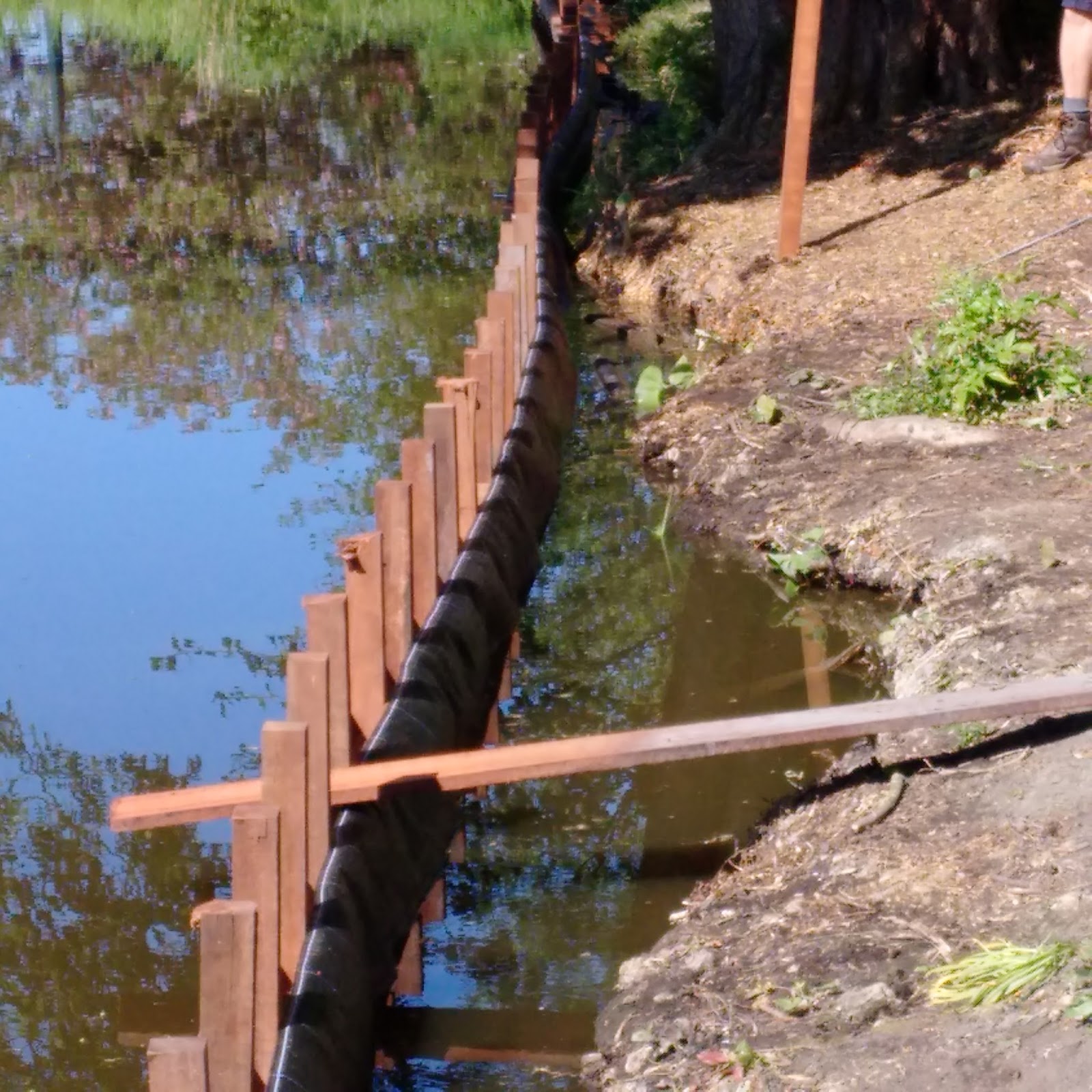 Rae's Nomady How to edge a river bank to protect and shore your garden