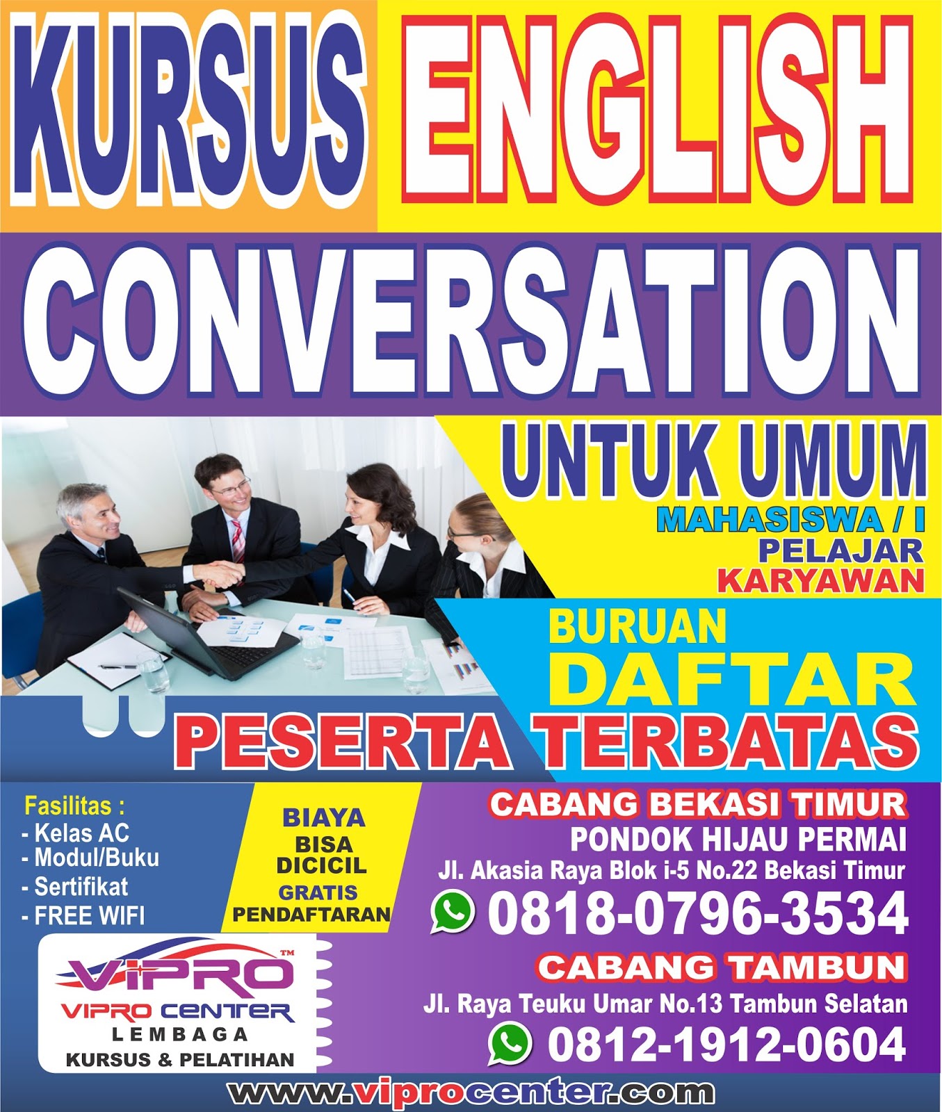 Program Kursus Pelatihan Bahasa Inggris English Conversation