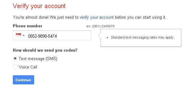 Please enter the code you received
