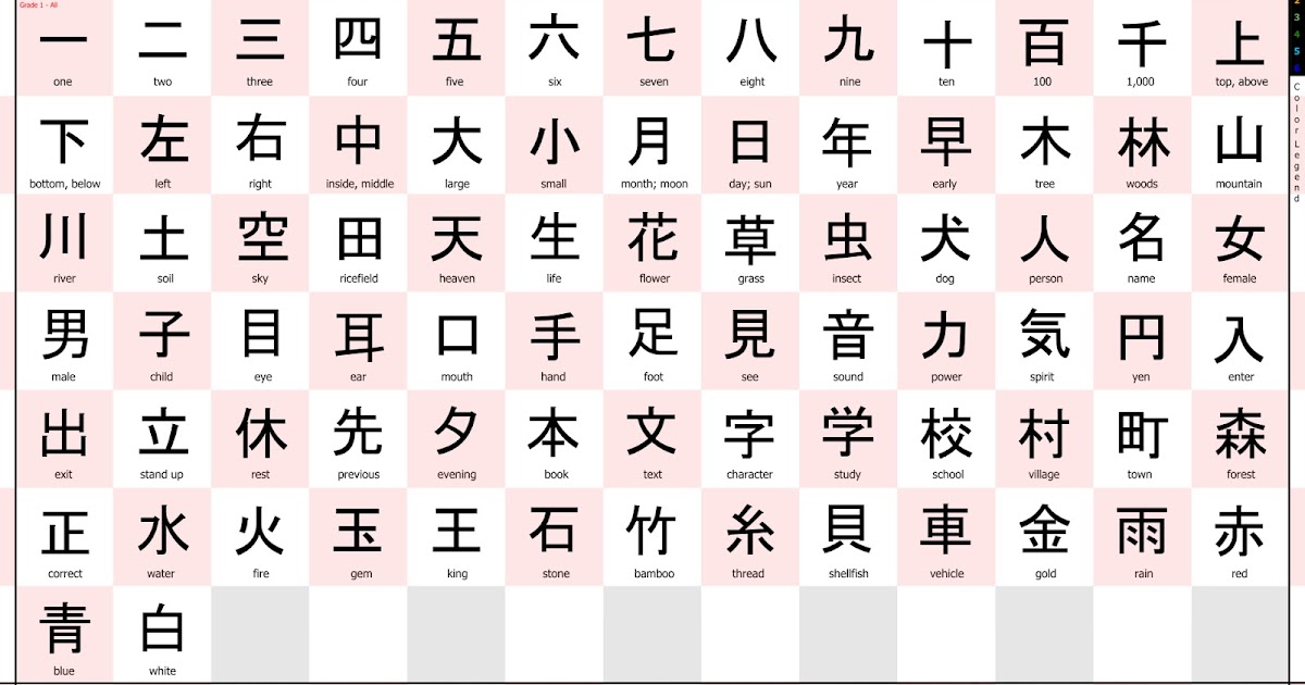 Huruf Kanji Jepang Clipart Best - PELAJARAN