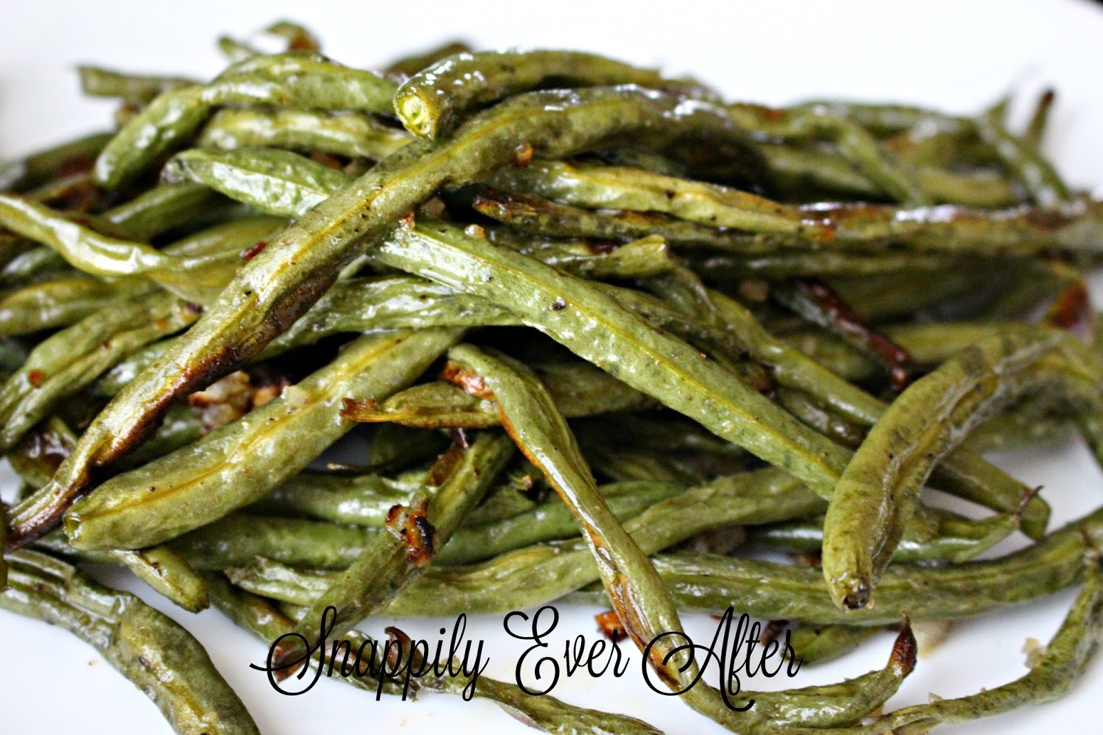 Snappily Ever After Oven Roasted Green Beans