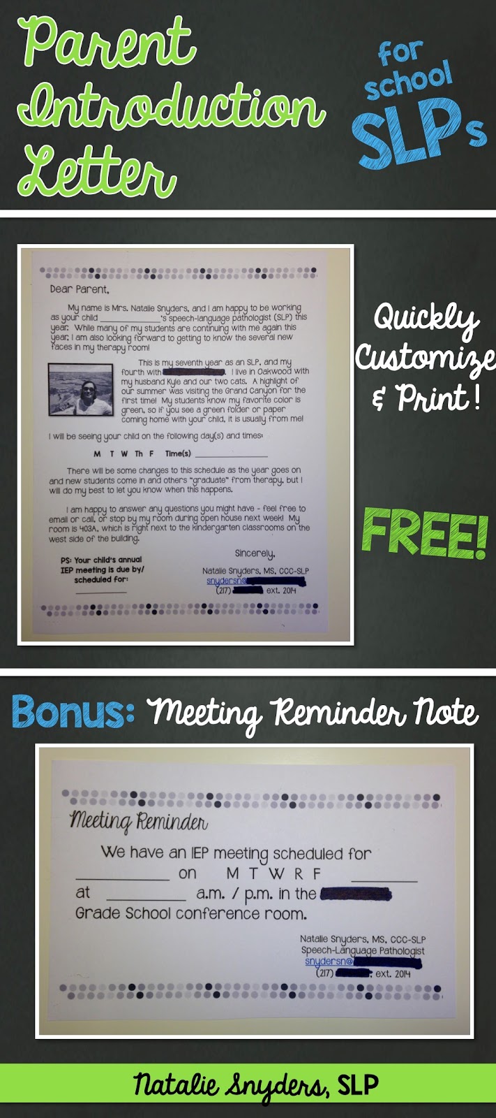 Parent Letter to Send Home at the Beginning of the Year Natalie