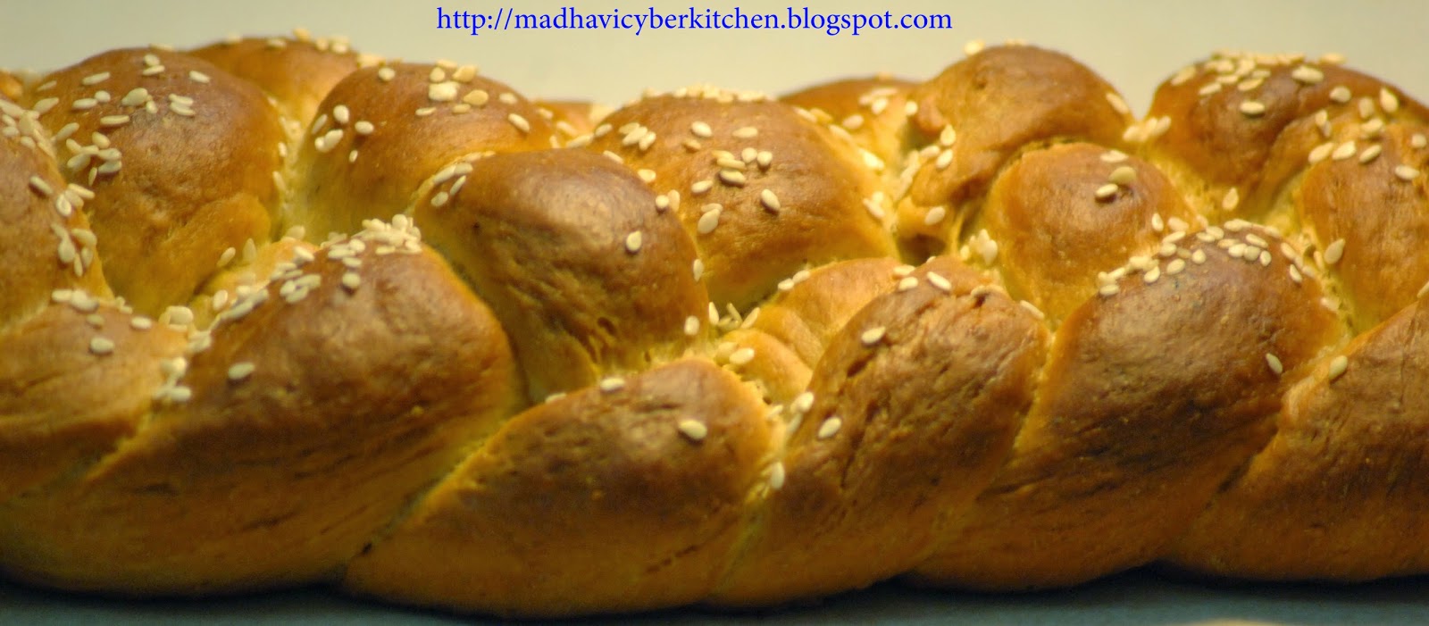 Madhavi's Cyber Kitchen Whole wheat Challah Bread