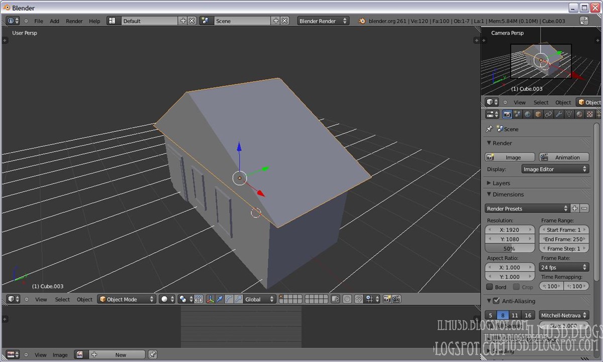 desain gambaran membuat rumah dengan blender