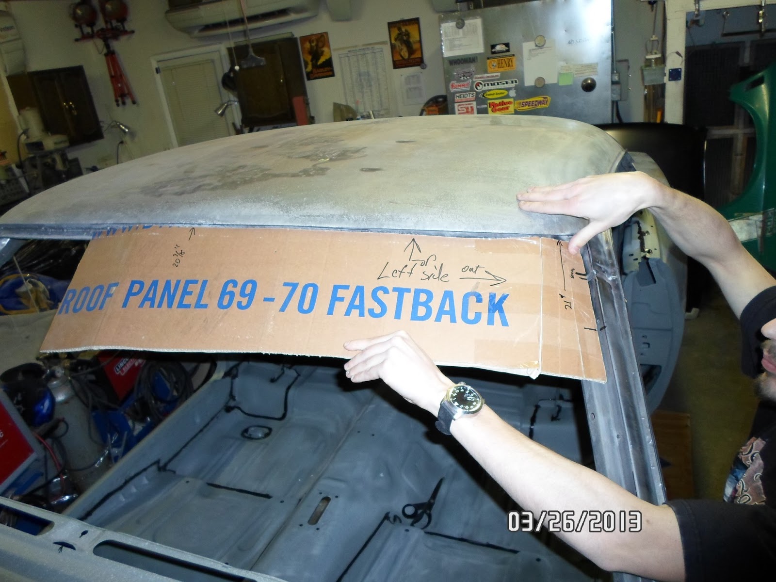 Night Mission Boss 302 Blog Replacing the Roof Skin Part 1