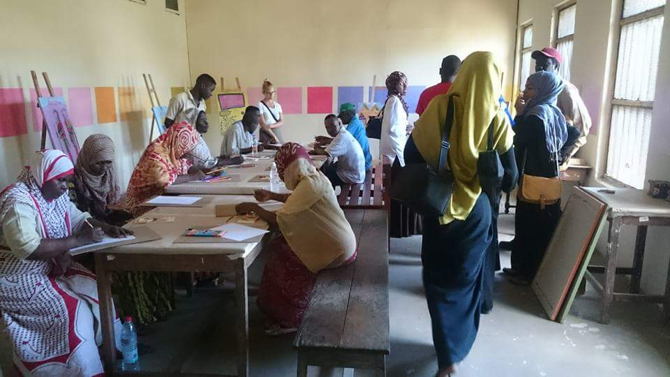 Zanzibar art, in the eyes of a local artist Dullah Wise. Art therapy at Kidonge Chekundu Mental