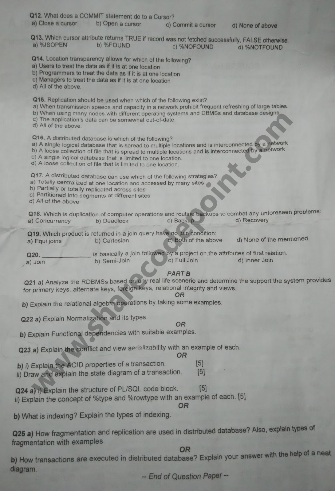 database management system term paper