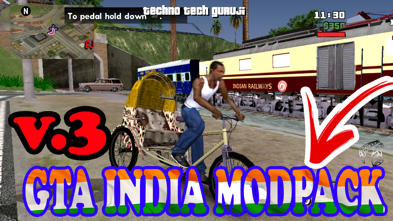 GTA INDIA MODPACK FOR GTA SA ON ANDROID ONLY 380MB ALL CPU [ INDIAN CAR
