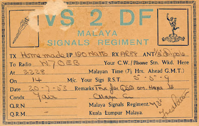 vs2df Sejarah Radio Amatur Di Malaysia Melalui Kad QSL