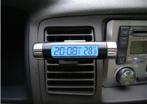 Aksesoris mobil Jam Digital LED dan Temperatur