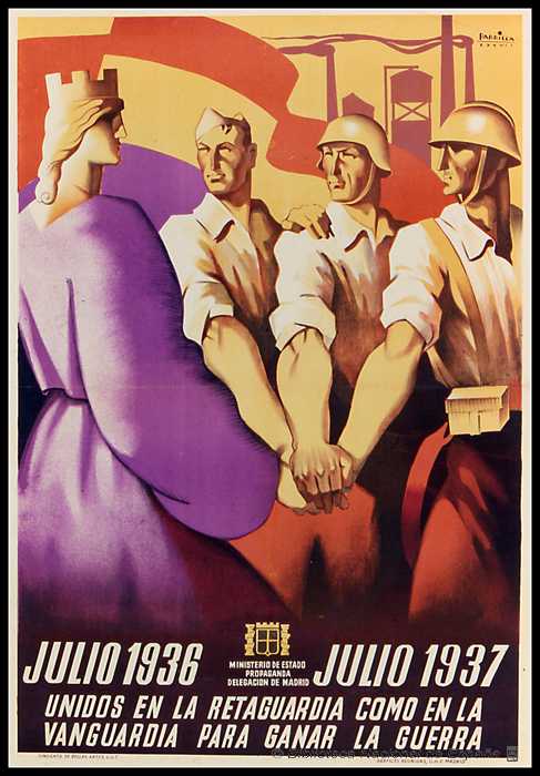 cartel antifascista de la guerra civil española