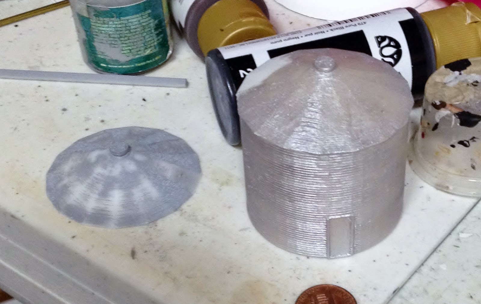 Nirvana Valley Model Railroad Grain bins, HO scale, 3d printed