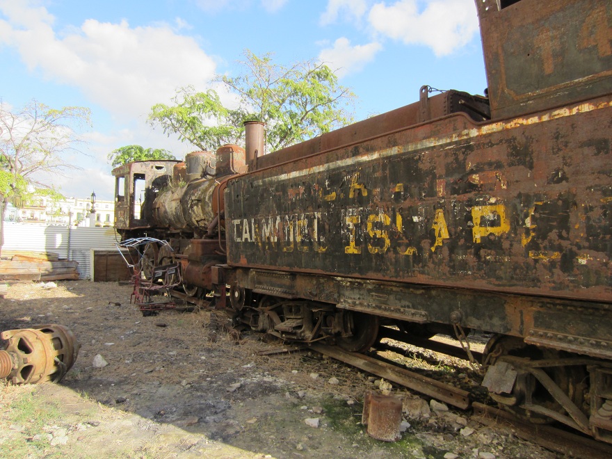 Cuban Cigars, Culture & Lifestyle Train Junk Yard, Havana, Cuba