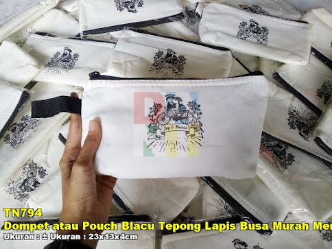Dompet atau Pouch Blacu Tepong Lapis Busa Murah Meriah