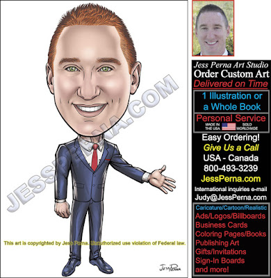 Real Estate Agent Business Card Caricature Advertising