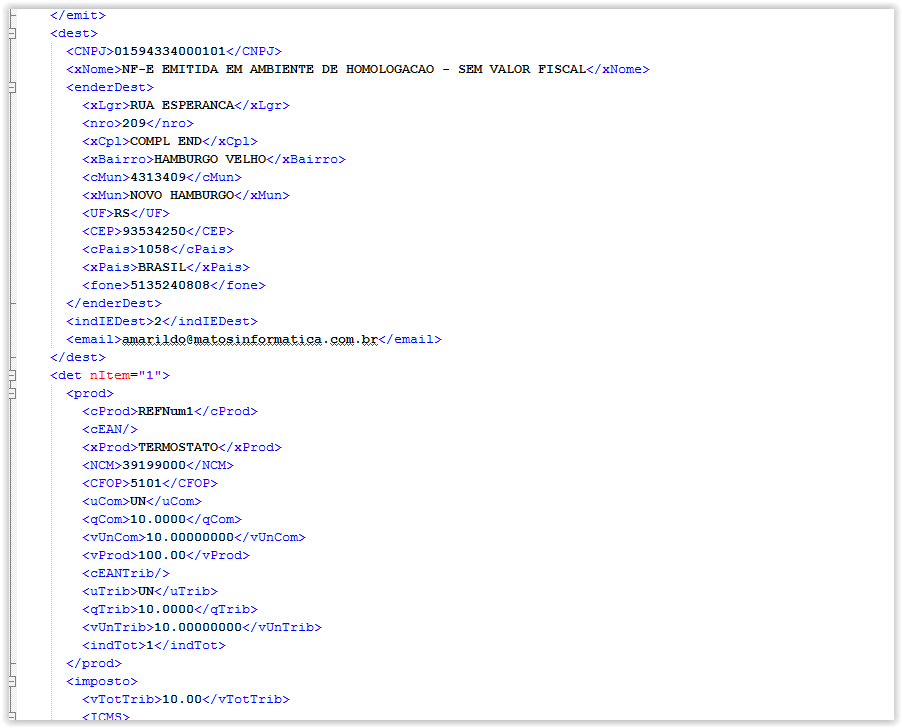 Clarion : Ler xml Nfe