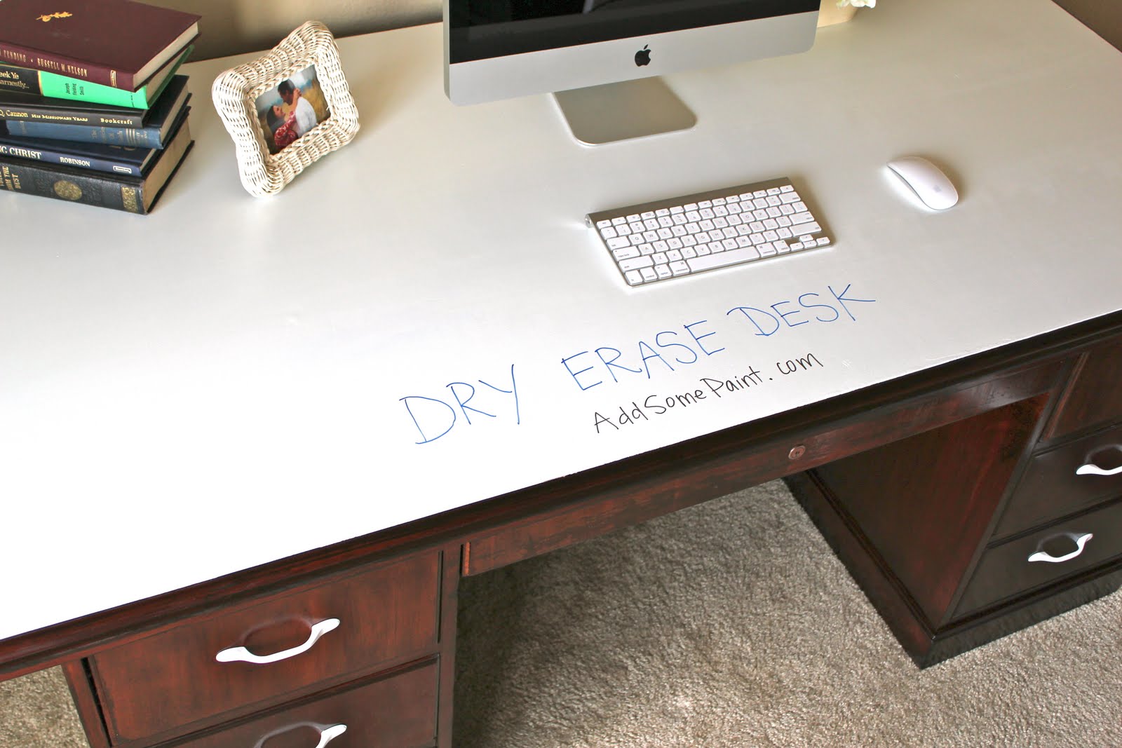 Remodelaholic Dry Erase Painted Desk